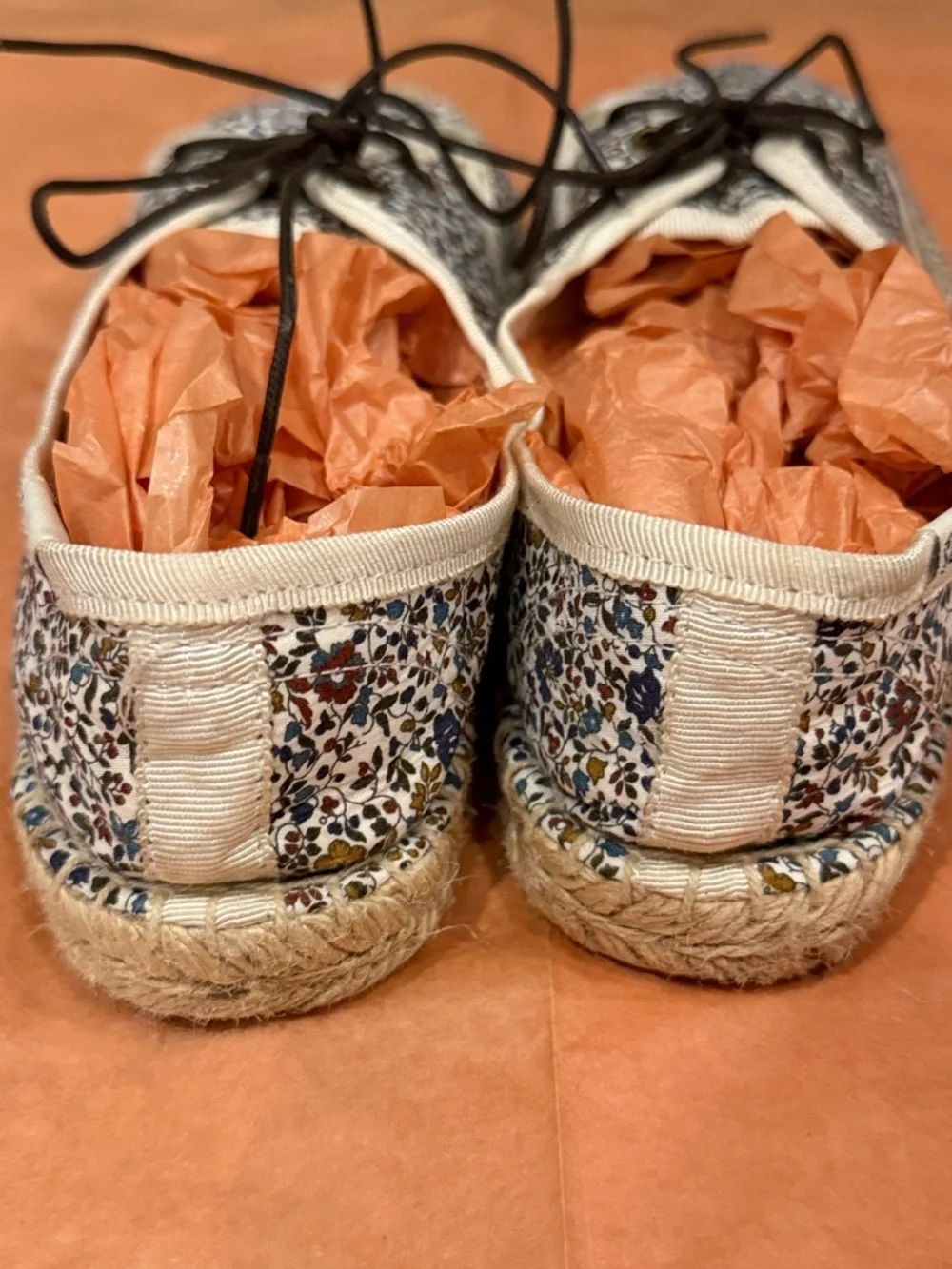 Soludos Floral Canvas Lace-Up Espadrille - White Multi